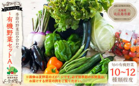 [有機JAS認定]季節の野菜 詰め合わせ 10種類〜12種類程度 有機野菜セットA 北海道北広島市
