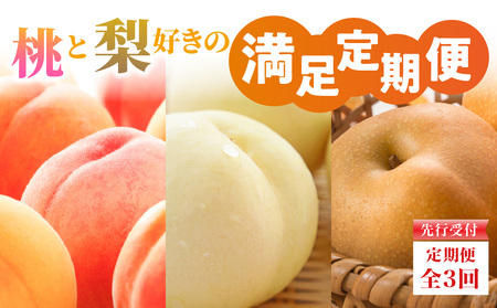 ≪先行受付≫ 桃と梨好きの満足定期便[定期便全3回]060-T10