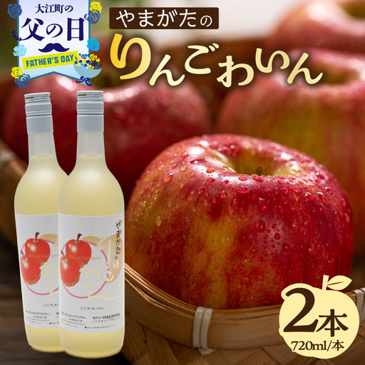 [父の日ギフト][6月21日お届け]やまがたのりんごわいん 720ml×2本 061-001-C
