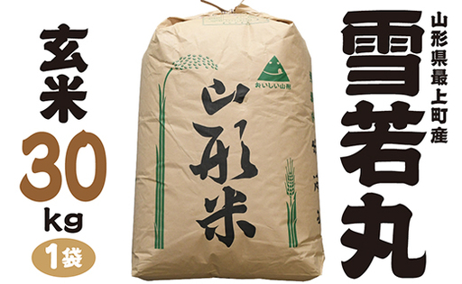 令和7年産 山形県最上町産 雪若丸 玄米30kg 1袋