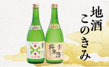 [予約返礼品]SSY瀬見温泉の地酒「このきみ」つや姫・純米酒セット