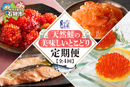 [定期便4回]佐藤水産 天然鮭の美味しいとこどり定期便