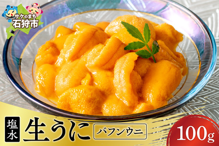 [目利きの達人セレクト]塩水 生うに 100g(北海道産) | バフンウニ ウニ 雲丹 道産 養殖 海鮮 魚介 最高級 希少 北海道 石狩市
