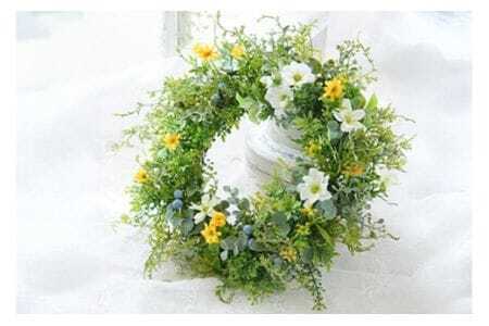 リース ナチュラルリース 1個 [La.Rose Fleur 山形県 高畠町 tk06ayt140037] リース 花 はな 造花 フラワー アレンジメント インテリア 飾付 ハンドメイド