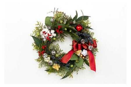 ツリー オリジナル クリスマスリース 直径約35cm [La.Rose Fleur 山形県 高畠町 tk06ayt140003] クリスマス 造花 フラワー 花 インテリア ハンドメイド