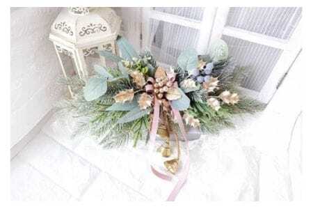 フラワーアレンジメント オリジナル クリスマス スワッグ 1個 [La.Rose Fleur 山形県 高畠町 tk06ayt140040] クリスマス 造花 フラワー 花 インテリア ハンドメイド