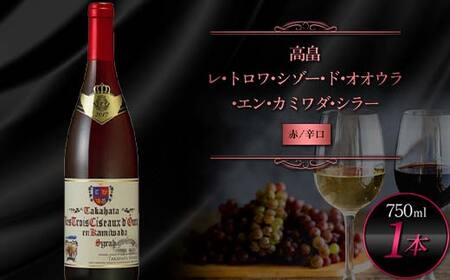 高畠ワイナリー 赤ワイン 高畠レ･トロワ･シゾー･ド･オオウラ･エン･カミワダ･シラー 750ml 辛口 高畠ワイン 高畠ワイナリー 赤 ワイン 酒 ギフト 贈答 自宅 山形県 高畠町 F21B-333