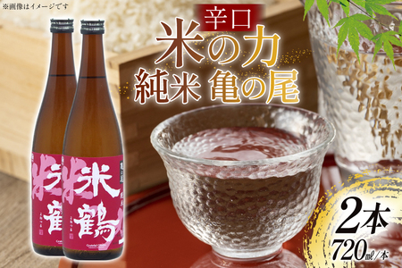 日本酒 辛口 米の力 純米 亀の尾720ml 2本 セット [米鶴酒造 山形県 高畠町 tk06ays710018]