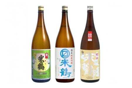 日本酒 米鶴 1.8L 3本 飲み比べセット [小田部商店 山形県 高畠町 tk06ayt180075] 飲み比べ 一升瓶 バラエティ 米鶴醇成 マルマス純米吟醸 純米まほろば お酒 酒