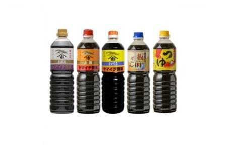 醤油 詰め合わせ セット [ヤマイチ醤油]醤油・つゆバラエティセット 各1L 5本セット [小田部商店 山形県 高畠町 tk06ayt180014] しょうゆ 調味料 だしつゆ