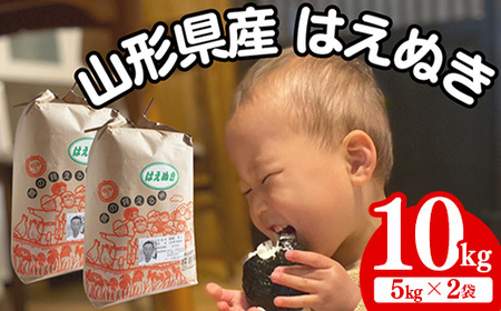 生産者の顔が見える米 はえぬき 白米 10kg(飯豊町産)(R7年産)
