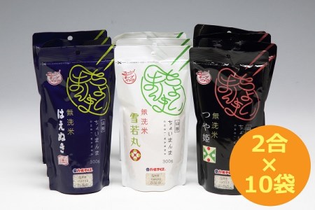 ちょいまんま　3種食べ比べ2合×10袋セット