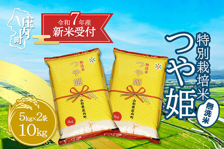 【新米受付 10月発送】R7年産 つや姫無洗米 10kg（入金期限：2025.9.15）