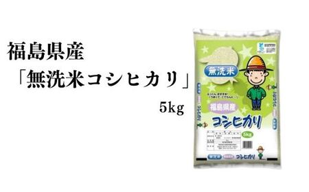 No.3051 【令和6年産】福島県産米「無洗米コシヒカリ」精米 5kg  1袋