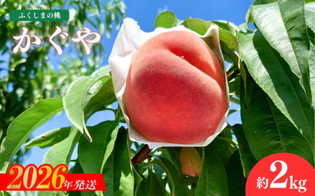 No.1514福島のもも「かぐや」約2kg[2026年発送 先行予約]