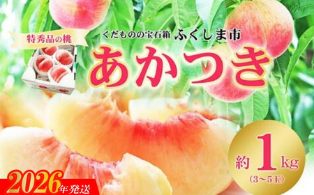 No.2434菅野房吉商店　もも「あかつき」特秀品 1kg【2024年発送】