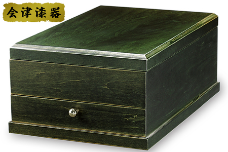 草木染 コレクションBOX(上段別珍張り)|会津若松 漆器 特産品 伝統工芸品 インテリア 収納箱 収納ボックス [0583]