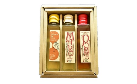 ふくしまスピリッツセット 和梨のリキュール ぶどうのブランデー りんごのブランデー 各150ml 計3本 ワイナリー スピリッツ 蒸留酒 リキュール 贈り物 ギフト ふくしま 逢瀬ワイナリー 東北 福島県 郡山市