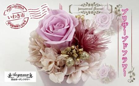 青山ガーデンフラワー プリザーブドフラワー ポットアレンジピンク