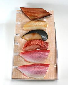 干物切身切身詰合せD(5種6枚:シマホッケ・カラスカレイ・キンキ・銀たら・のどぐろ2枚)