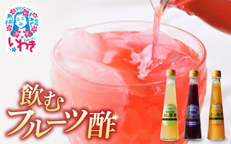 フクハウス飲むフルーツ酢3本Cセット | フクハウス 飲むフルーツ酢 福島産 ブルーベリー酢 梨酢 柿酢 りんご酢 健康ドリンク 美容 ダイエット 福島フルーツ 甘酸っぱい ギフト プレゼント | OF001-3-C