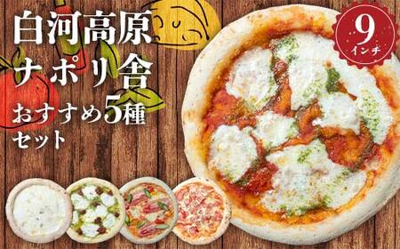 大満足ピザ 白河高原ナポリ舎 おすすめ5種セット 食べ比べ(各種9インチ) ピザ 冷凍 おかず 冷凍 惣菜 加工品 食品 F24R-089
