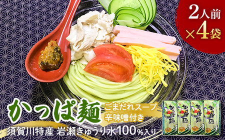 『須賀川特産岩瀬きゅうり』使用かっぱ麺