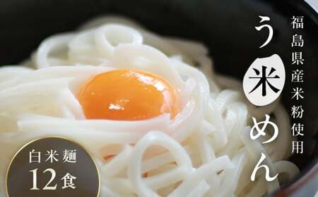 グルテンフリー 米粉で作った麺「う米めん」12食入り