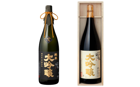 日本酒 播州産山田錦仕込 純米大吟醸酒・大吟醸酒 1.8L×2本 セット 飲み比べ ギフト お土産 會津ほまれ 会津 喜多方[07208-0768]