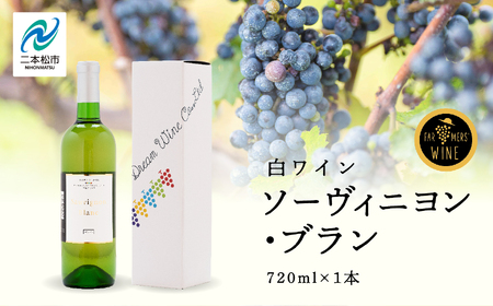 ソーヴィニヨン・ブラン(白)720ml×1本 ワイン 飲みやすい 白ワイン お酒 ご当地 ワイナリー グルメ プレゼント 人気 ランキング おすすめ お中元 お歳暮 ギフト 二本松市 ふくしま 福島県 送料無料[ふくしま農家の夢ワイン]