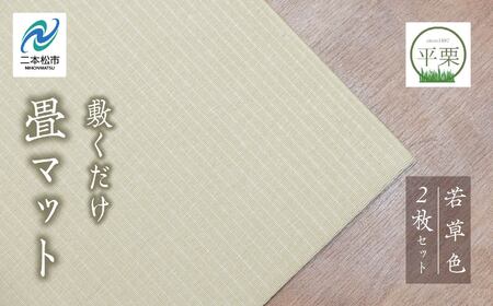 お部屋に和のくつろぎを!敷くだけ畳マット〜若草色〜[株式会社平栗]