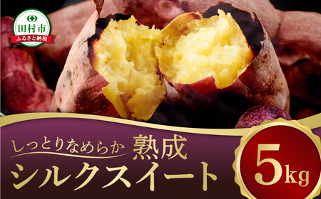 [先行予約] 熟成 さつまいも 5kg シルクスイート 総重量 12月下旬より順次発送 焼き芋 サツマイモ いも 芋 農家直送 国産 ギフト プレゼント 贈答 人気 福島県 田村市 松や農園