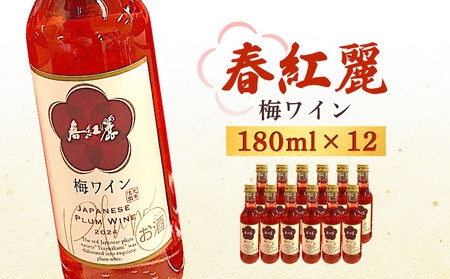 春紅麗(梅ワイン)180ml 12本セット 梅ワイン梅ワイン梅ワイン梅ワイン梅ワイン[44013]