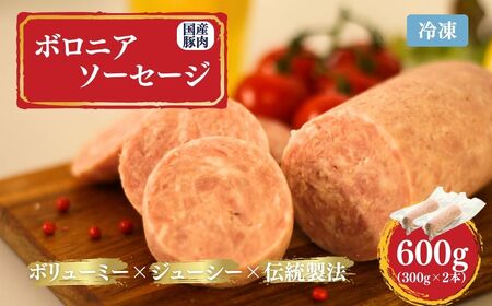国産豚使用 ボロニアソーセージ 600g (300g×2本) | ボローニャ ソーセージ おつまみ 福相食品工業 福島 南相馬