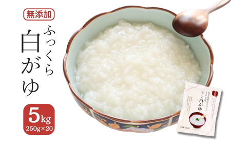 ふっくら白がゆ 無添加 国産100% 5kg(250g×20パック) | お粥 レトルト 天のつぶ