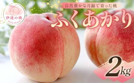 [2025年出荷分 先行予約]自然豊かな月舘で育った桃 ふくあかり2kg(6〜8玉) 桃 もも モモ 果物 くだもの フルーツ 名産品 国産 食品 F21C-050