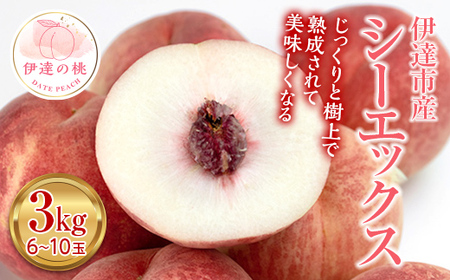 福島の桃 シーエックス 3kg (6〜10玉) [あかい果樹園] 先行予約 フルーツ 果物 もも モモ momo F20C-444