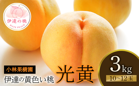 福島県産 光黄 3kg 2025年8月上旬〜2025年8月下旬発送 2025年出荷分 先行予約 予約 大玉 黄桃 伊達の桃 桃 もも モモ 果物 くだもの フルーツ 国産 食品 F20C-589