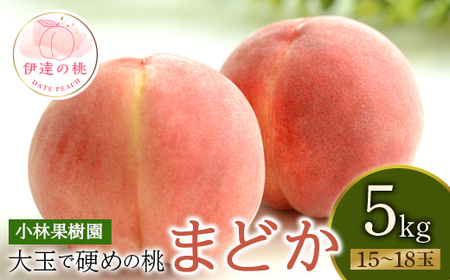 福島の桃 まどか 5kg(15〜18玉)[小林果樹園] 先行予約 フルーツ 果物 もも モモ momo F20C-592