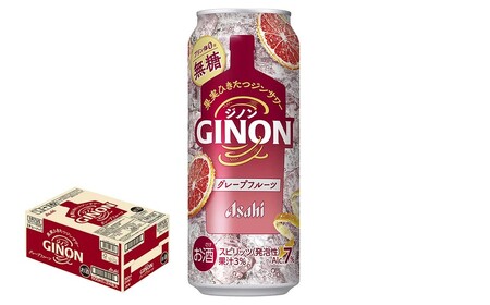 【6か月定期便】【福島のへそのまち もとみや産】アサヒGINONグレープフルーツ缶500ml×24本　【07214-0447】
