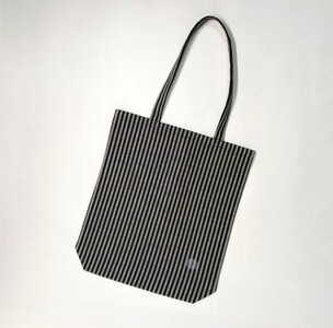 会津木綿 携帯用折り畳みマイバッグ (棒縞) ファッション かばん トートバッグ 手提げ カバン 織物 伝統工芸品