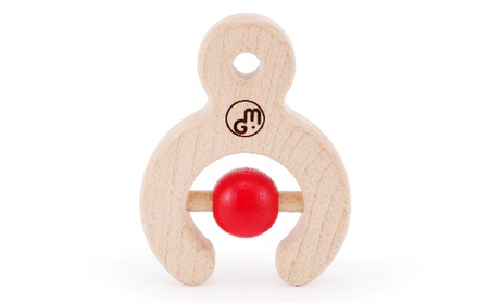 DARUMA〜歯がためにも安心なラトル〜/red(レッド) 出産祝い ベビー用おもちゃ 赤ちゃん用おもちゃ 国内製造 日本のおもちゃブランド 木製 ファーストトイ
