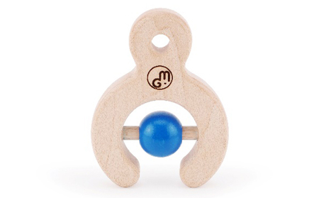 DARUMA〜歯がためにも安心なラトル〜/blue(ブルー) 出産祝い ベビー用おもちゃ 赤ちゃん用おもちゃ 国内製造 日本のおもちゃブランド 木製 ファーストトイ