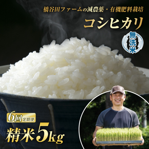 《定期便6ヶ月》減農薬・有機肥料栽培 西会津産米「コシヒカリ」無洗米 5kg 米 お米 おこめ ご飯 ごはん 福島県 西会津町 F4D-2484