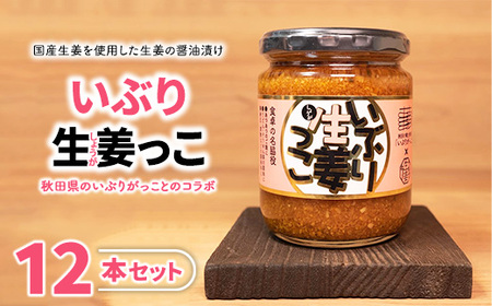 いぶり生姜っこ12本セット [しょうが 国産 醤油漬け いぶりがっこ ごはんのお供 お弁当 調味料 おつまみ 肴 薬味 隠し味 猪苗代町 福島県]