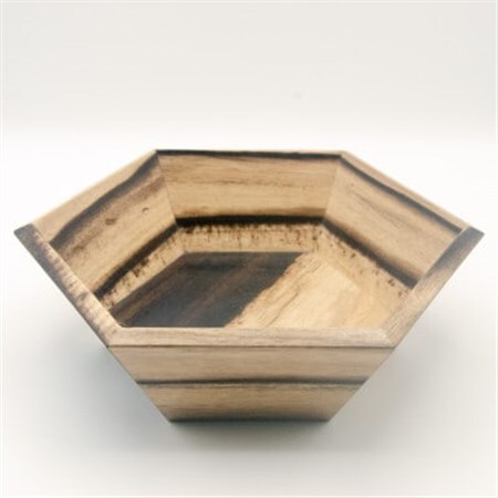 菓子器 鮫川村産黒柿