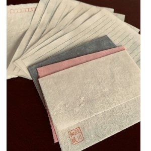 [鮫川和紙]レターセット(便箋12枚・封筒6枚・ハガキ4枚)