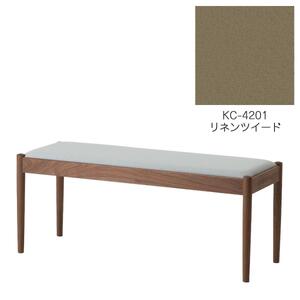 旭川家具 コサイン フォルクベンチ ウォルナットKC リネンツイード_04516