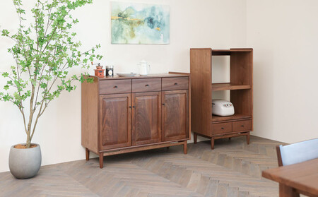 旭川家具 MUKU工房オリジナル ジャム カウンターボード 120 ウォールナット_04902