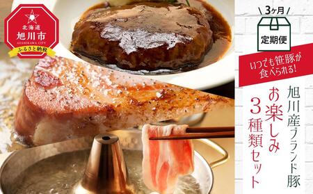 [旭川産ブランド豚][3ヶ月連続お届け]いつでも笹豚が食べられる!お楽しみ 3種類セット | ハンバーグ ハンバーグ ハンバーグ ハンバーグ ハンバーグ_01180